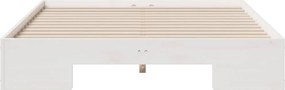 vidaXL Σκελετός Κρεβατιού Λευκό 135 x 190 cm
