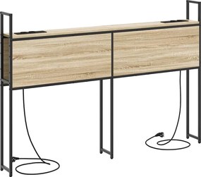 vidaXL Κεφαλάρι Αποθήκης με Σταθμό Φόρτισης με ράφι Sonoma Δρυς