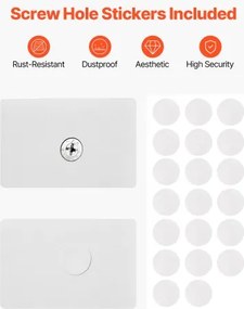 VEVOR Desktop Bookshelf White Desktop Storage Organizer 2-Tier for Office &amp; Home