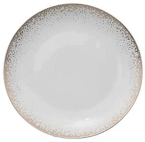Πιάτο Γλυκού Dots 07.154962 Φ19cm White-Gold Porcelain