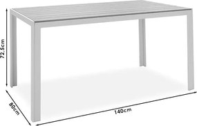 Τραπεζαρία Nares-Moly σετ 5τεμ αλουμίνιο μαύρο-textilene ανθρακί