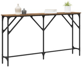 vidaXL Τραπέζι Κονσόλας Παλιό Ξύλο 140x23x75 εκ. Κατασκευασμένο Ξύλο