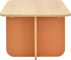 Τραπέζι Bοca pakoworld σε oak-κεραμιδί απόχρωση 100x60x42εκ