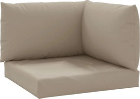 vidaXL Μαξιλάρια παλετών 3 τεμ. Taupe από ύφασμα Oxford