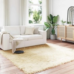 vidaXL Χαλί από τεχνητό πρόβειο δέρμα TAFALLA Κρεμ 240 x 240 cm