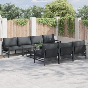 vidaXL Σετ Καναπέ Κήπου με μαξιλάρι με μαξιλάρι 8 pcs Ανθρακί 70 x 70.5 x 31.5 εκ
