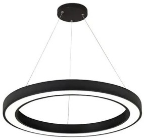 Κρεμαστό Φωτιστικό Οροφής LED 88W 3CCT Μέταλλο &amp; Ακρυλικό Inlight-6073-80-BL-Μαύρο 6073-80-BL