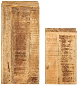 vidaXL Βάσεις φυτών 2 Τεμ. από Μασίφ Ξύλο Μάνγκο