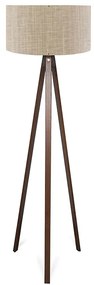 Φωτιστικό δαπέδου PWL-1059 pakoworld Ε27 μπεζ-καρυδί Φ38x140εκ