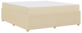 vidaXL Σκελετός Κρεβατιού με στρώμα Κρεμ 180 x 200 cm ύφασμα