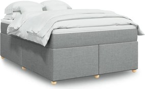 vidaXL Κρεβάτι Boxspring με Στρώμα Αν. Πράσινο 160x200εκ Υφασμάτινο