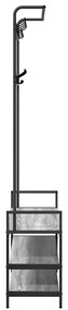 vidaXL Κρεμάστρα Γκρι sonoma 95 x 34 x 184 εκ Επεξεργασμένο ξύλο