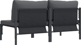 vidaXL Εξωτερικά Έπιπλα 2 Τεμάχιο Ανθρακί 80 x 80 x 71 cm Ατσάλι