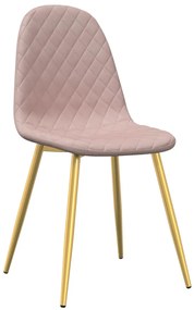 vidaXL Καρέκλες Τραπεζαρίας 4 τεμ. Ροζ Βελούδινες