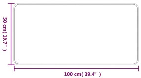 vidaXL Χαλί Διάδρομος Εμφάνιση Σιζάλ Platina 50x100 εκ.
