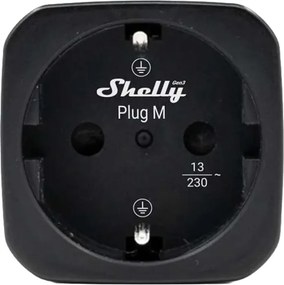 Έξυπνη πρίζα Shelly Plug M Gen3 (Μαύρη)