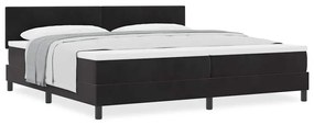 vidaXL Κρεβάτι με Ελατήρια και Στρώμα Μαύρο 200 x 200 cm ύφασμα