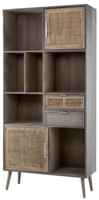 Artekko Cons Μπουφές MDF Ψάθα Καφέ (90x37x189)cm Artekko 82789