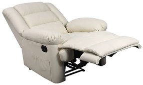 Πολυθρόνα Massage Vivian Κρεμ Pu 90Χ93Χ100εκ.
