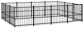 Κλουβί Σκύλου Εξωτερικού Χώρου 11,58 μ² από Ατσάλι - Μαύρο
