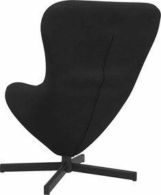 vidaXL Κάθισμα-αυγό Μαύρο 63 x 73 x 90 εκ Βελούδο