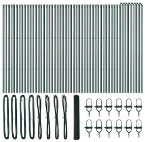 vidaXL Στύλος Περιφράξεων Πράσινο 100 x 1 μ (25 χλστ πλέγμα)