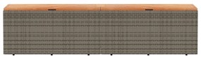 vidaXL Κουτί Αποθ. Κήπου Γκρι 220x50x54 εκ. Συνθ. Ρατάν/Μασίφ Ακακία