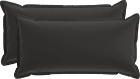 vidaXL Κάλυμμα Μαξιλαριού 2 τμχ. HOUTEN Μαύρο 40 x 80 cm Πολυεστέρας