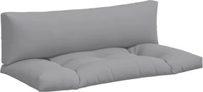 vidaXL Μαξιλάρια Παλέτας 2 τεμ. Γκρι Υφασμάτινα