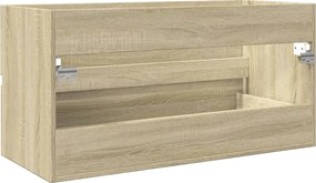 vidaXL Ντουλάπι Νιπτήρα Sonoma Δρυς 90 x 38,5 x 45 εκ. από Επεξ. Ξύλο