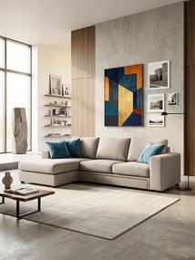Γωνιακός καναπές Lina plus-Mpez Anoixto-265 x 170 εκ.-Δεξιά