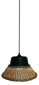 L-W-1702 MINE PENDANT LAMP BLACK & NATURAL Z5