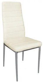 JETTA καρέκλα 4άδα Βαφή Γκρι/Pu Εκρού 40x50x95 cm ΕΜ966,14