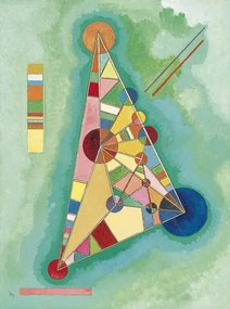 Kandinsky, Wassily - Εκτύπωση έργου τέχνης Colorful in the triangle, (30 x 40 cm)