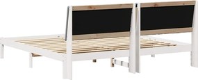 vidaXL Σκελετός Κρεβατιού Λευκό 200 x 200 cm Στερεά ξυλεία πεύκου