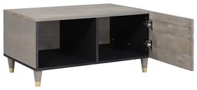 vidaXL Τραπεζάκι σαλονιού Γκρι 80 x 50 x 40 cm Μασίφ ξύλο μάνγκο