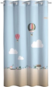 Κουρτίνα Παιδική Soft-Touch Village Light Blue Saint Clair 160x240 cm 160x240cm Πολυέστερ