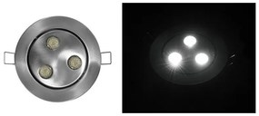 Χωνευτό Σποτ Οροφής-Τοίχου LED 3W Σατινέ 21-703360660 Lumen-21-703360660-Αλουμίνιο 21-703360660