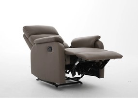 Πολυθρόνα Ανακλινόμενη ArteLibre TALITHA Καφέ PU 79x97x101cm