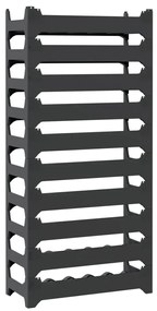 vidaXL Ραφιέρα Κρασιών Στοιβαζόμενη για 60 Μπουκάλια από Πολυπρ/λένιο