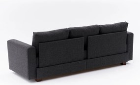 Τριθέσιος Καναπές Κρεβάτι Ανθρακί ALY 80x220x83
