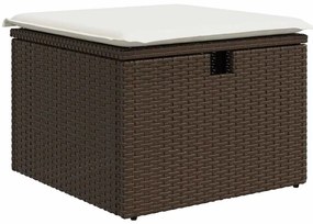 vidaXL Σετ Καναπέ Κήπου με μαξιλάρι 6 pcs Καφέ Πολυ ράταν