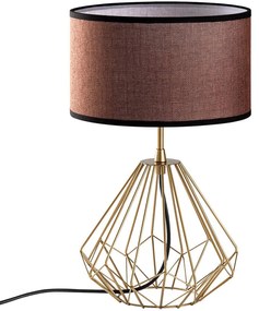 Φωτιστικό Επιτραπέζιο Diamond 892OPV2210 25x25x43cm 1xE27 40W Gold-Brown Opviq