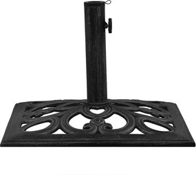 vidaXL Βάση Ομπρέλας Μαύρη 47 x 47 x 33 εκ. από Χυτοσίδηρο