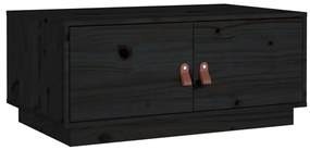 vidaXL Τραπεζάκι Σαλονιού Μαύρο 80x50x35 εκ. από Μασίφ Ξύλο Πεύκου