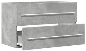 vidaXL Ντουλάπι Νιπτήρα Γκρι σκυροδέματος 80x38,5x48εκ Επεξεργασμένο Ξύλο