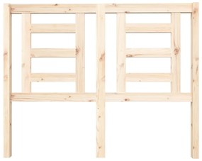 vidaXL Κεφαλάρι Κρεβατιού 126 x 4 x 100 εκ. από Μασίφ Ξύλο Πεύκου