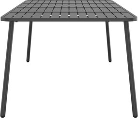 vidaXL Τραπέζι Κήπου Ανθρακί 200x100x71 εκ. Ατσάλινο