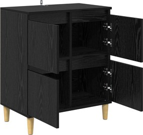 vidaXL Πλαϊνό γραφείο Μαύρη Οξυά 60 x 35 x 70 cm Επεξεργασμένο Ξύλο
