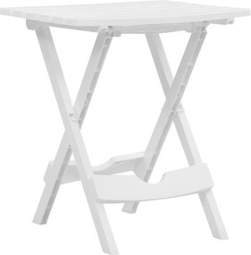vidaXL Τραπέζι Κήπου Πτυσσόμενο Λευκό 45,5 x 38,5 x 50 εκ.